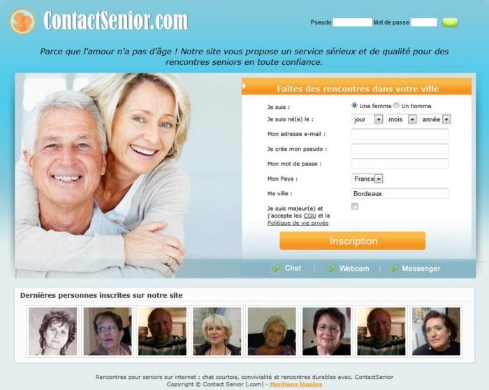 Contact Senior - Site de rencontre pour les 50 ans & plus